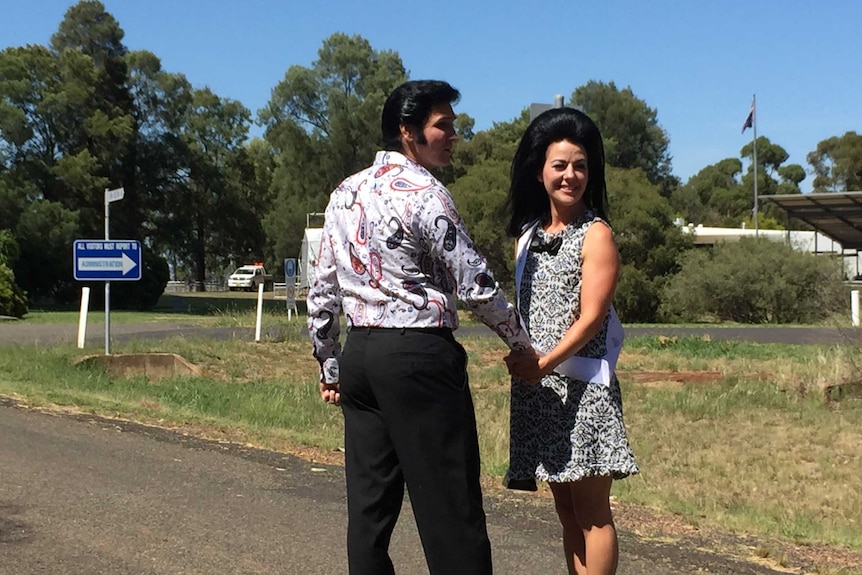 Elvis look a like with Priscilla Presley look-a-like