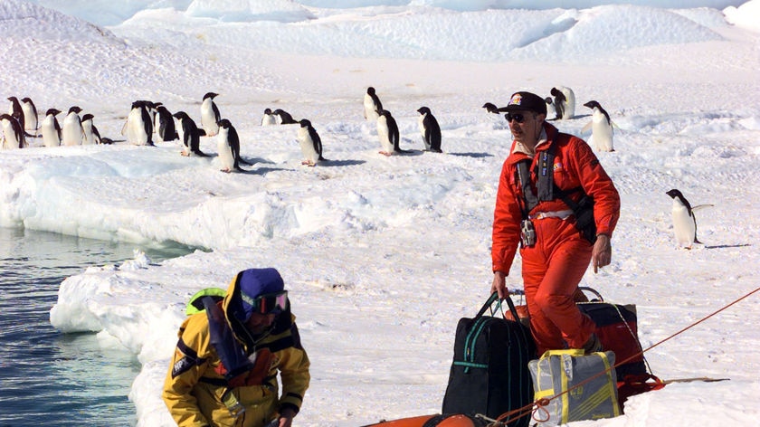 Researchers in Antarctica