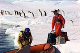 Researchers in Antarctica