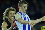 Jack Ziebell is tackled by Dyson Heppell