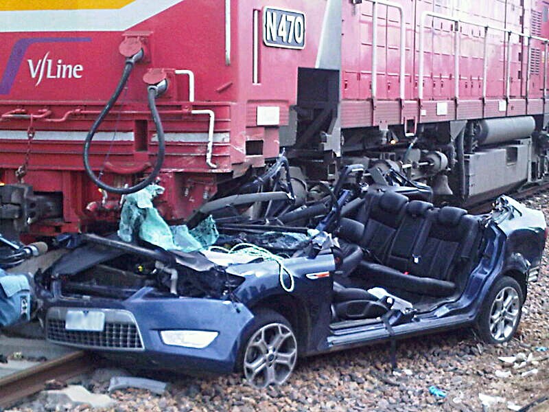 Woman airlifted to hospital after train crash - ABC News