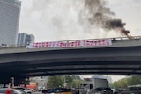 北京海淀四通桥反动态清零抗议。