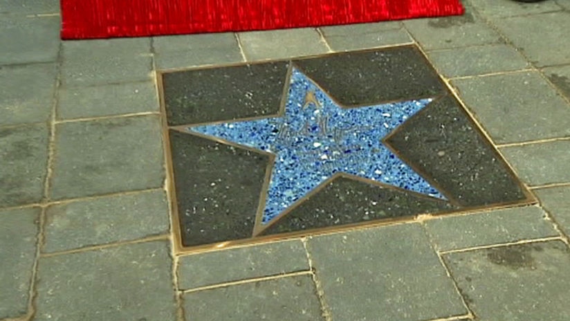 The star was unveiled on the footpath outside Hobart's heritage State Cinema.