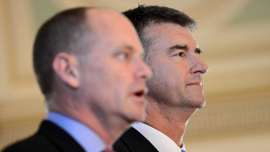 Campbell Newman (left) and Tim Mander