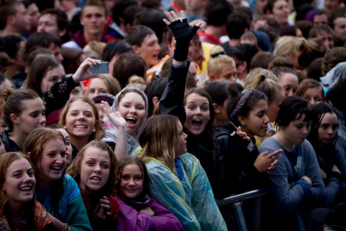 Young fans get a front-row position