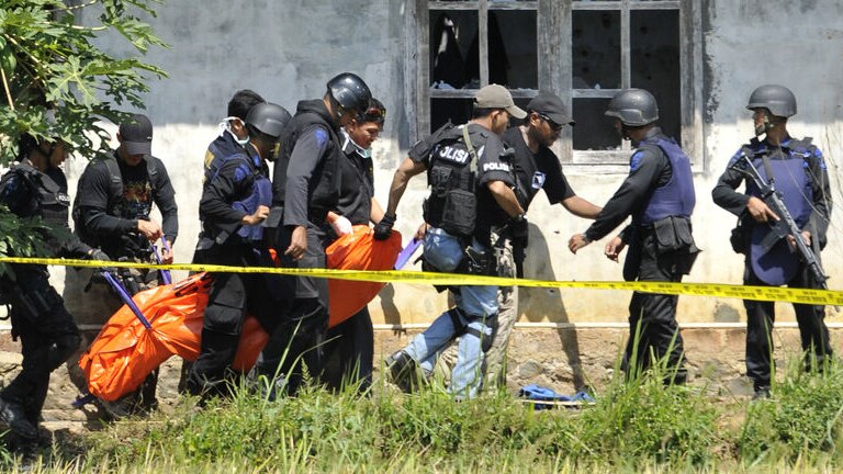 DNA tests a being conducted on the body of a man killed in a police shootout in Central Java.