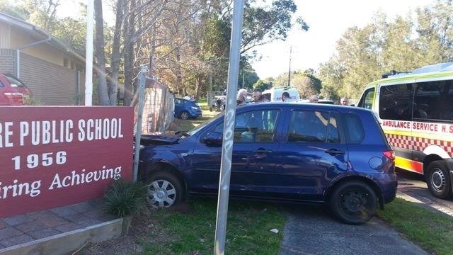 Cars crash into Point Clare Public School