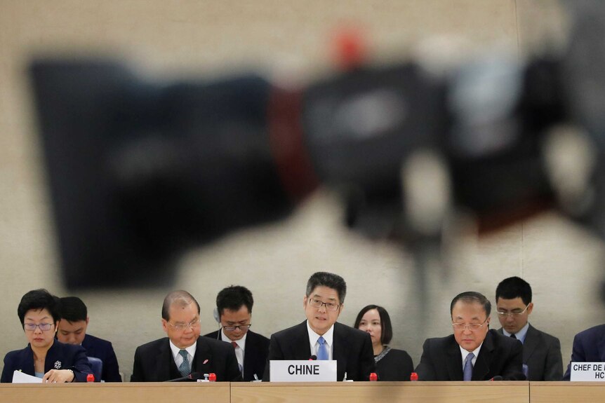 China Vice Minister of Foreign Affairs Le Yucheng attends the Universal Periodic Review of China by the Human Rights Council.