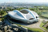 An illustration released from Japan Sport Council on May 28, 2014 shows an artist's impression of the new National Stadium for the 2020 Olympic Games in Tokyo.