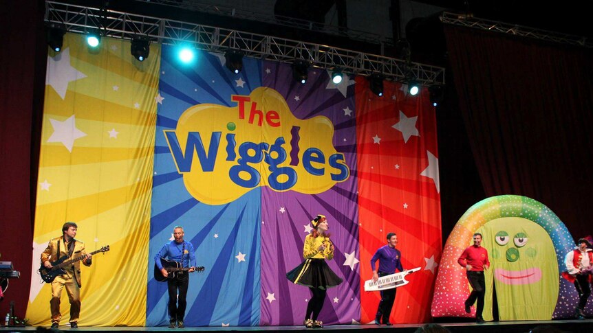 The Wiggles in concert at Hobart's Derwent Entertainment Centre in 2014.