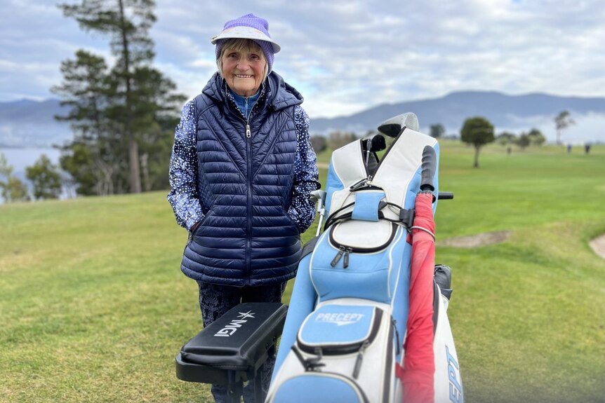 Isabel Sutherland on the golf course.