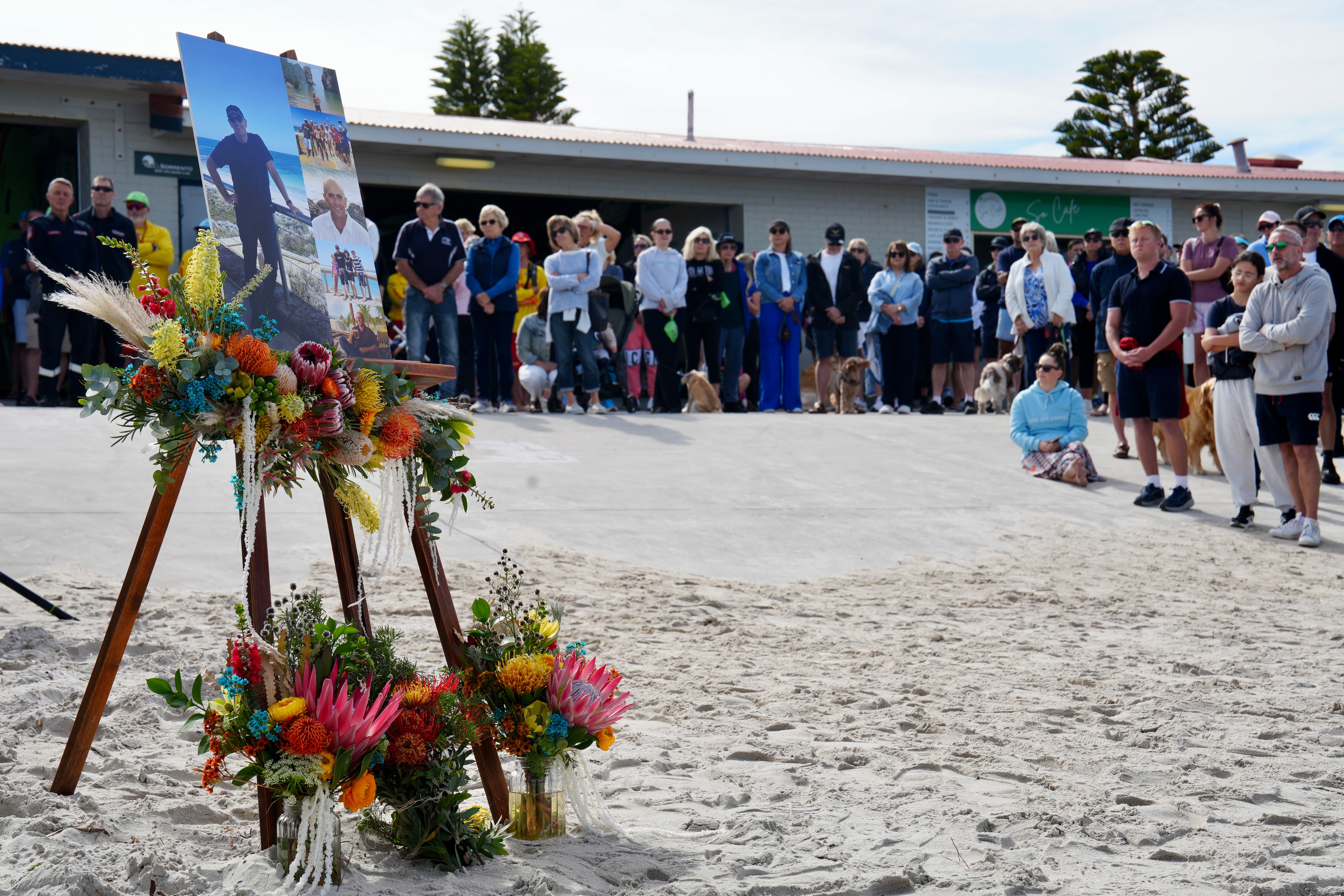 Children of shark victim call for return to the ocean at his memorial
