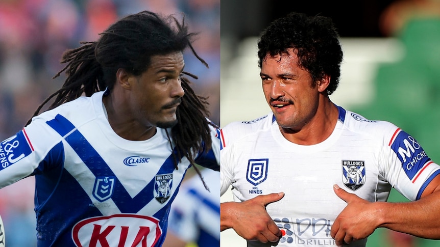 A composite picture of two rugby league players Jayden Okunbor and Corey Harawira-Naera