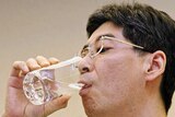 MP Yasuhiro Sonoda says his actions do not mean the water is safe to drink