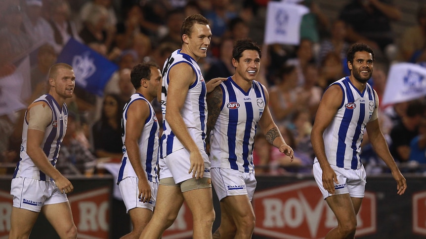 Sunday evening stunner ... the Kangaroos led the Cats by as many as seven goals.
