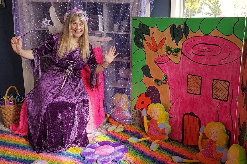 Michell Pears as the purple fairy.