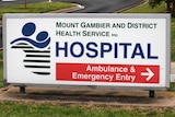 Mount Gambier Hospital sign