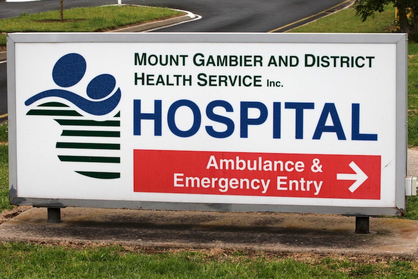 Mount Gambier Hospital sign