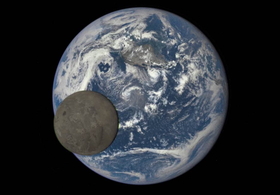 Earth and the far side of the Moon