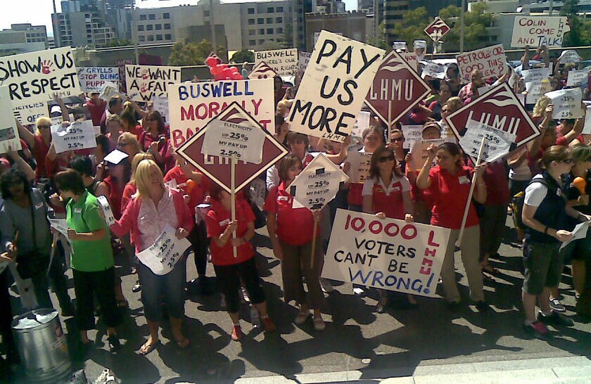 Premier tells protesters to go back to work - ABC News