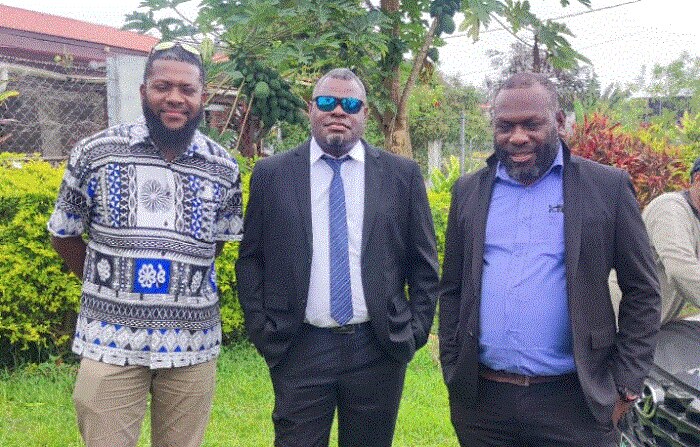 VTU Vice President, Bryent Forau, VTU Legal Counsel Andrew Bal mo VTU Sec Gen, Jonathan Yona