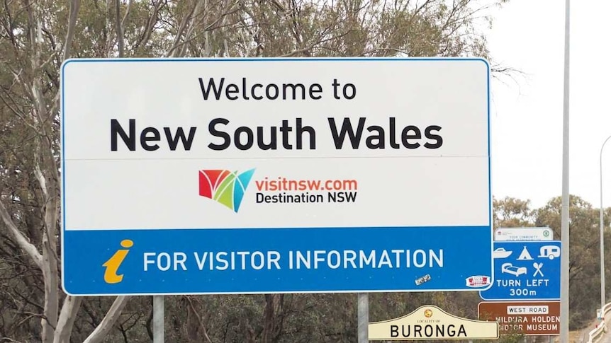 a sign that reads welcome to new south wales