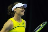 Australian tennis player Samantha Stosur winces