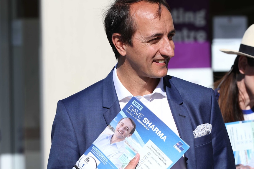 Liberal candidate Dave Sharma on the campaign trail in Wentworth