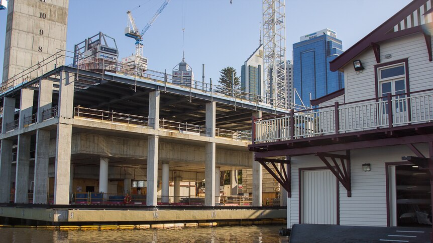 WA Rowing Club now has a new, larger neighbour at Elizabeth Quay