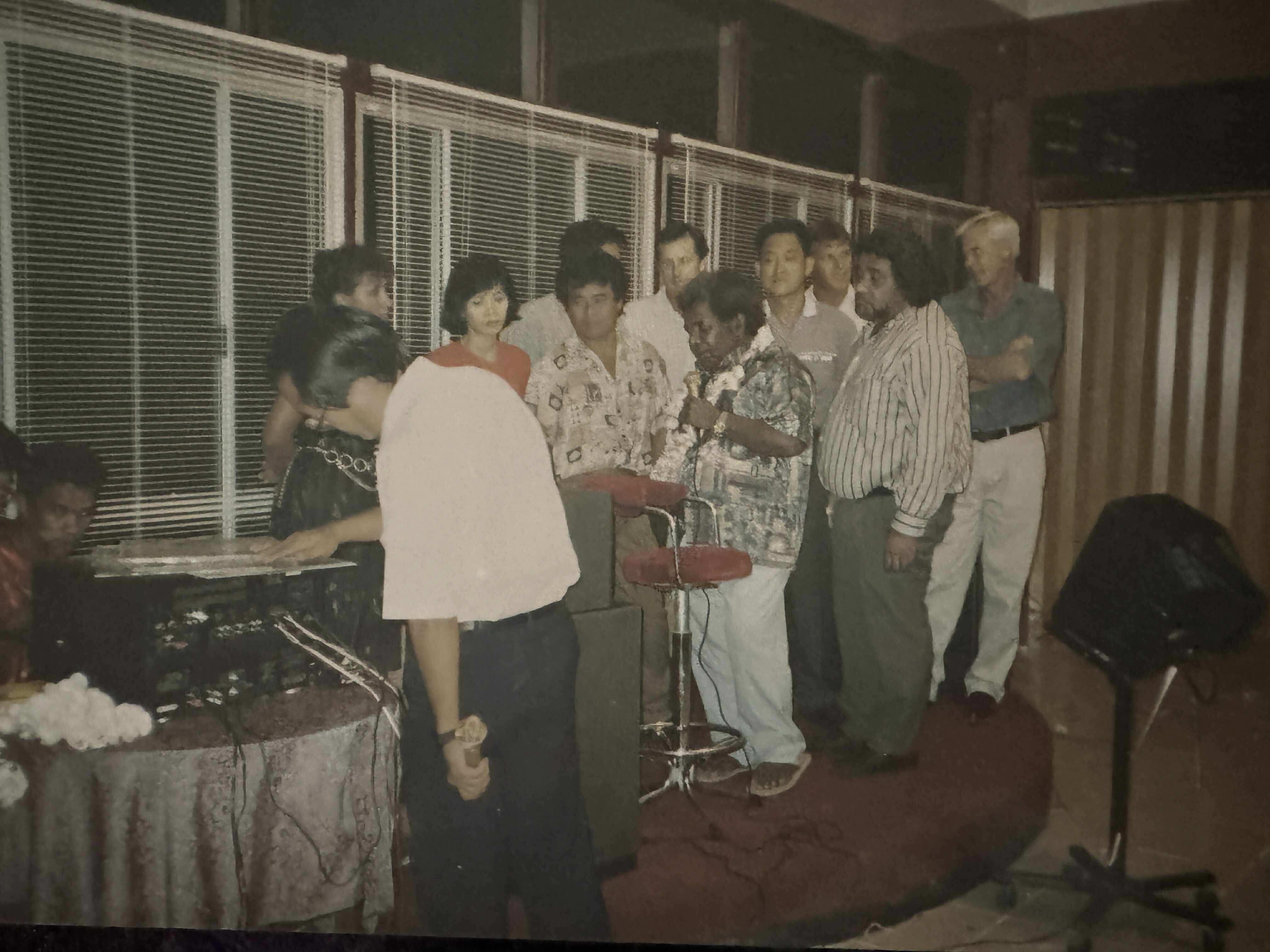 Former Prime Minister Solomon Mamaloni sang karaoke at Sea King.