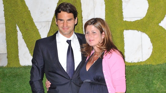 Roger Federer and his wife Mirka