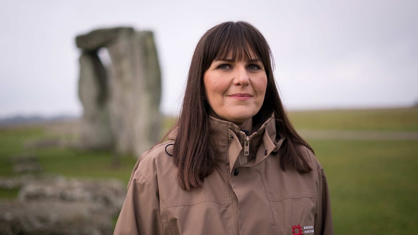 Kate Davies at Stonehenge.