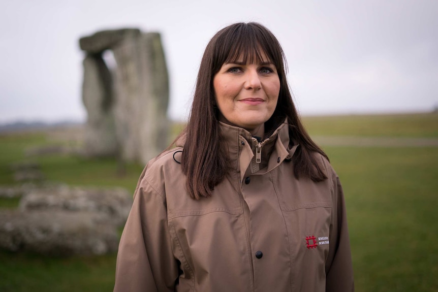 Kate Davies at Stonehenge.