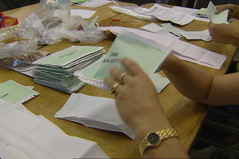 Electoral Commission staff counting votes.