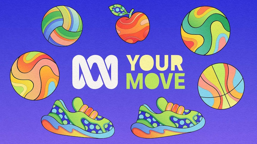 ABC logo and text reads "Your Move", images of ball, apple and sneakers surround text