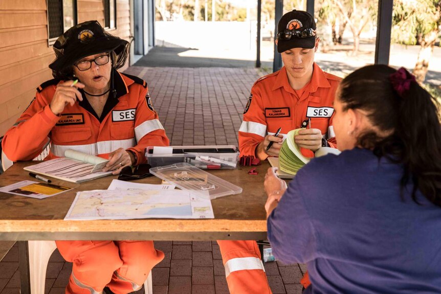 SES Volunteers dealing with the public
