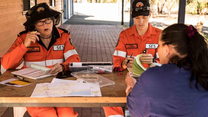 SES Volunteers dealing with the public