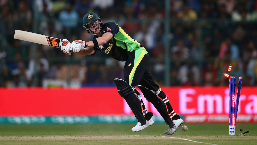 Steve Smith bowled at World T20