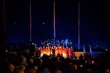 A band plays at Anzac Cove in Gallipoli