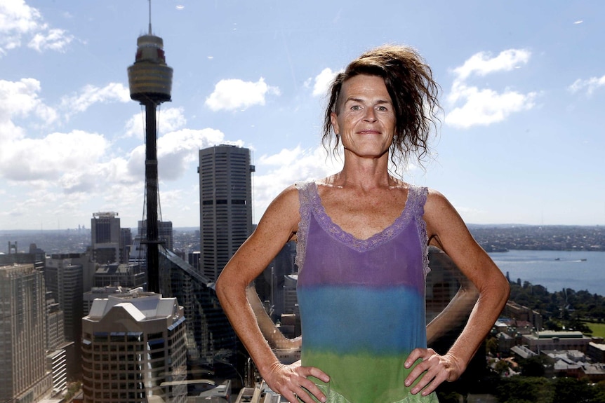 Norrie poses for a photo in Sydney after the High Court of Australia ruling.