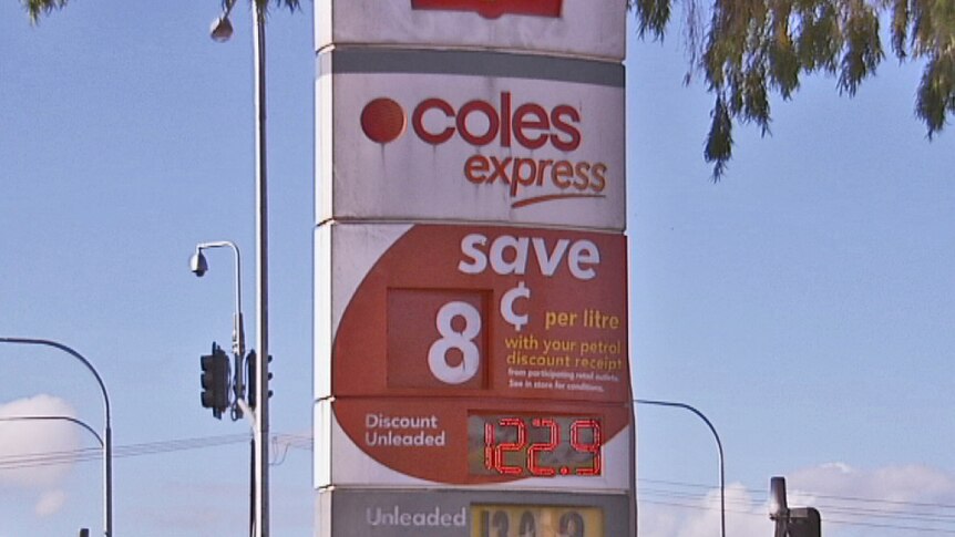 A Coles petrol station offers discounted petrol