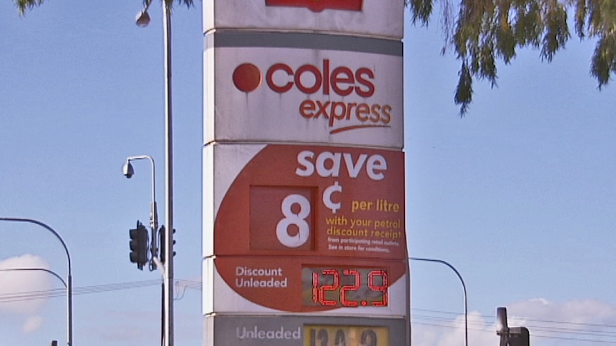 A Coles petrol station offers discounted petrol