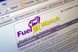Front page of the Fuel Watch website in Western Australia