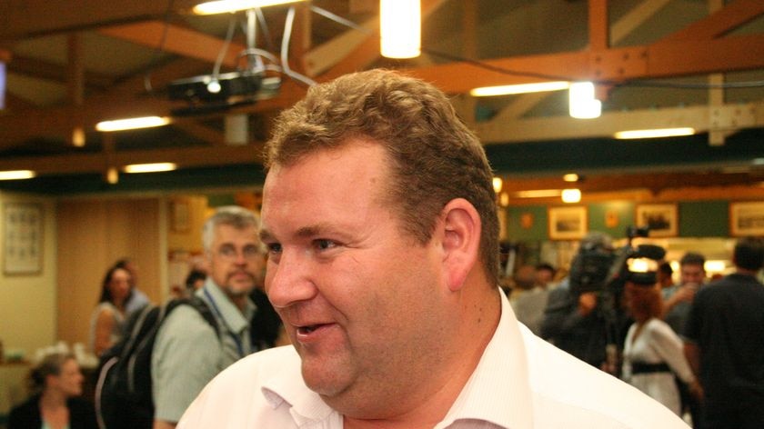 Adam Brooks at the Mersey Yacht Club in Devonport during the Tasmanian election on March 20, 2010.