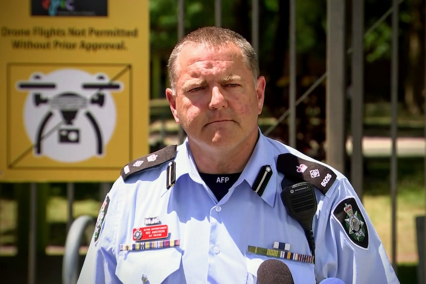 A policeman in uniform