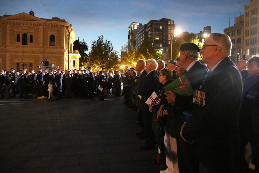 Thousands attended the dawn service in Adelaide.