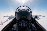 Todd Woodford takes photo of himself inside cockpit