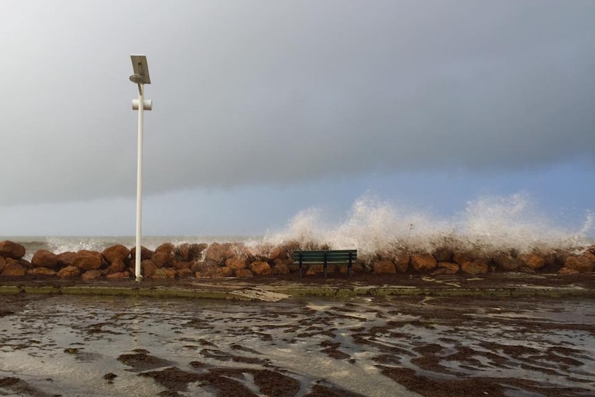 The Monaghans Boat Ramp in Busselton has flooded.