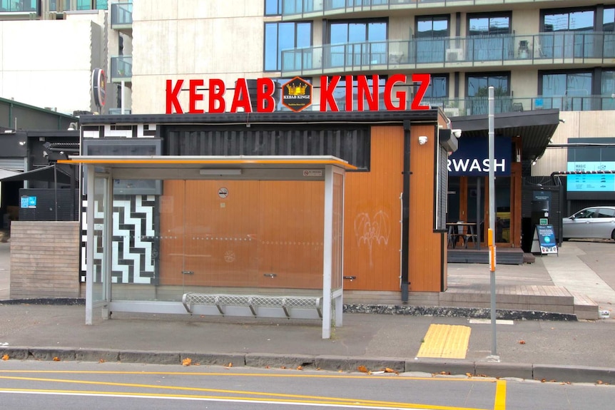 The 'Kebab Kingz' outlet in Melbourne's CBD.