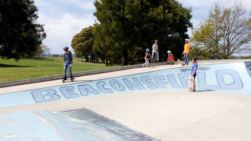 Young people taking part in the free sessions at the Beaconsfield skate park